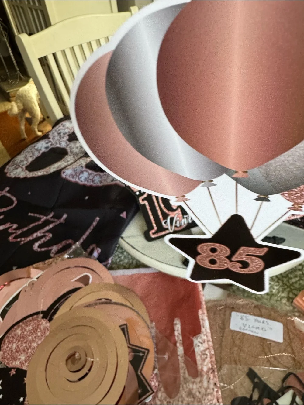 85th Birthday Pink and Rose Gold Party Decorations - 85th Birthday Set!